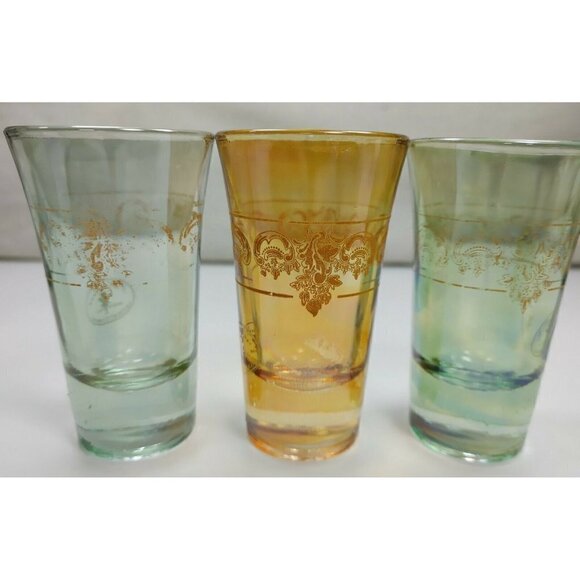 J. Preziosi Lavorato A Mano Other - Lot Of 3 J. Preziosi Lavorato A Mano Orange Green Italian Art Shot Glasses VTG